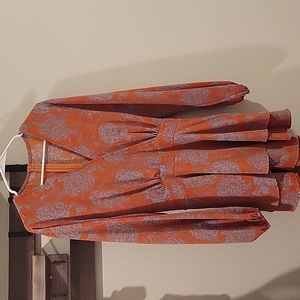 Orange and blue romper